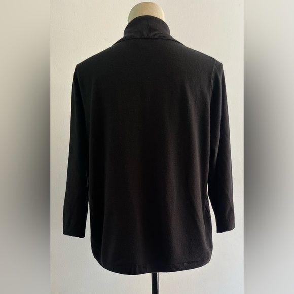 ALIA Petites Black Super Soft cableknit Sweater LARGE - Picture 4 of 9